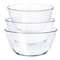 Martha Stewart Mint Borosilicate Glass Prep Bowl Set with Plastic Lids